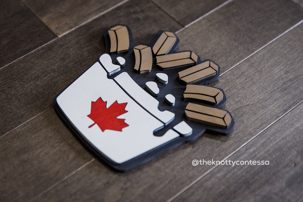 Canadian Poutine - Fries. Curds. Glory. - Premium "O" Cut Out - The Knotty Contessa's Welcome To Our Home Sign
