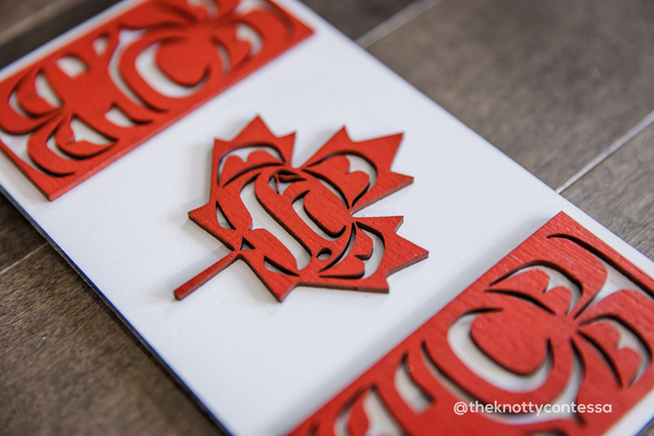 Indigenous Canadian Flag - Land We Honour - Premium "O" Cut Out - The Knotty Contessa's Welcome To Our Home Sign