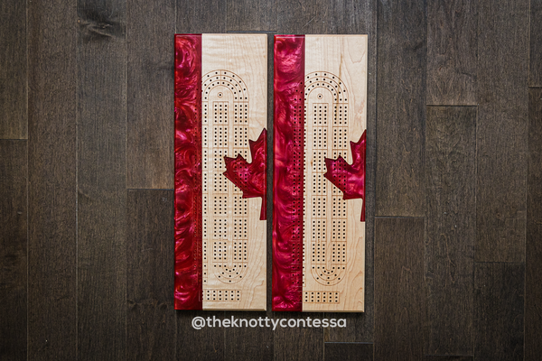 Cribbage, Eh? 29 Hand Luxury Cribbage Board - CB-CANFLG