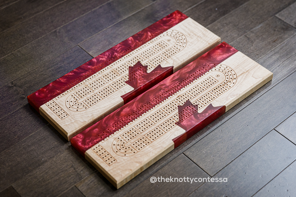 Cribbage, Eh? 29 Hand Luxury Cribbage Board - CB-CANFLG