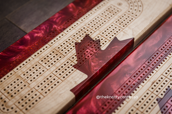 Cribbage, Eh? 29 Hand Luxury Cribbage Board - CB-CANFLG