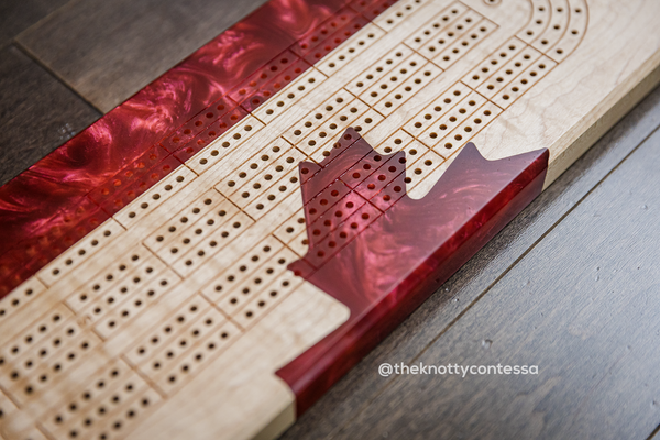 Cribbage, Eh? 29 Hand Luxury Cribbage Board - CB-CANFLG