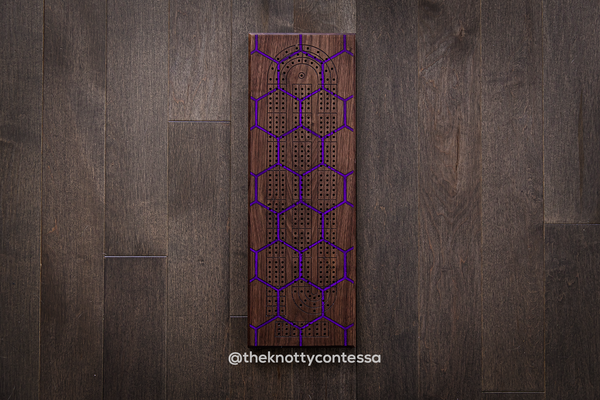 Motif Cribbage Board - Purple Haze Honeycomb - MCB-PH-HC-03