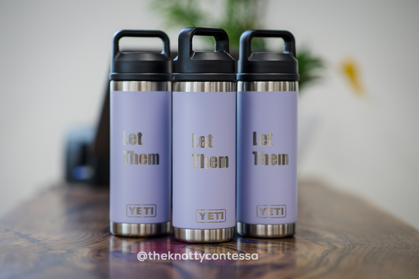 YETI 18oz/532ml Water Bottle w/ Chug Cap - Personalized with Laser Engraving