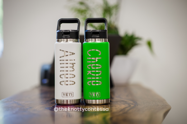 YETI 26oz/769ml Water Bottle w/ Chug Cap - Personalized with Laser Engraving
