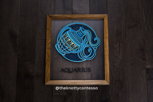 The Constellation Collection - AQUARIUS (January 20 - February 18) - Zodiac Mandala Astrological Sign
