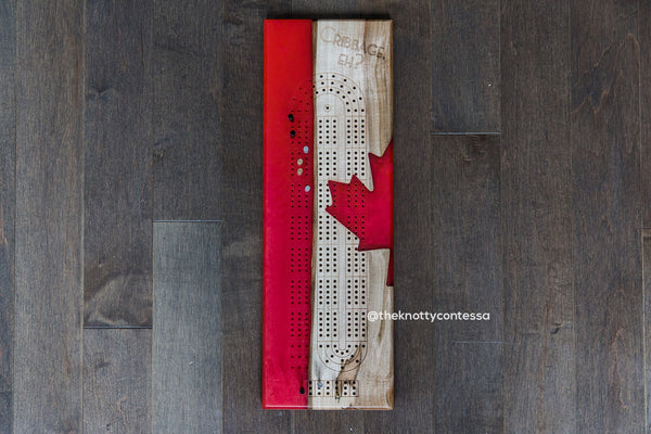 Cribbage, Eh? 29 Hand Luxury Cribbage Board - CB-CANFLG
