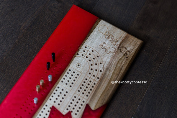 Cribbage, Eh? 29 Hand Luxury Cribbage Board - CB-CANFLG