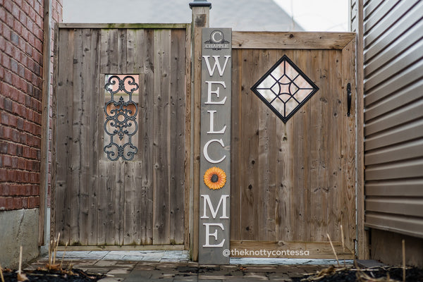 Family Name Outdoor Interchangeable "O" Welcome Sign