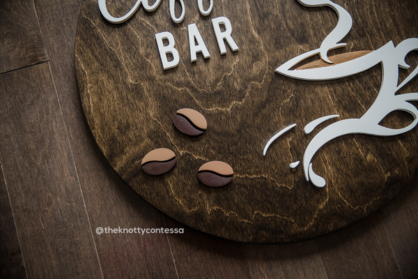 Round Coffee Bar Sign