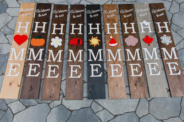 Outdoor Interchangeable "O" Welcome to our Home Sign