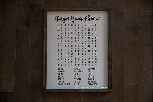 Forget your Phone? Bathroom Sign