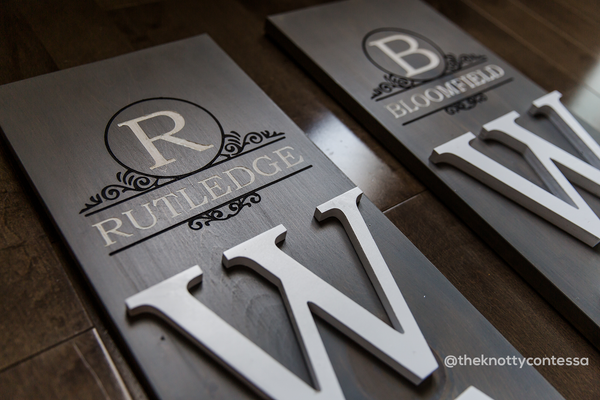 Family Name Outdoor Interchangeable "O" Welcome Sign