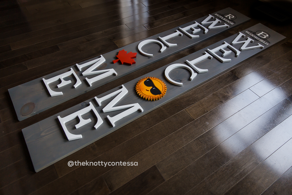 Family Name Outdoor Interchangeable "O" Welcome Sign
