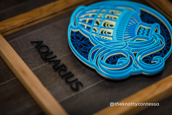 The Constellation Collection - AQUARIUS (January 20 - February 18) - Zodiac Mandala Astrological Sign