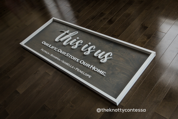 This is Us - Our Life. Our Story. Our Home. - Family Sign