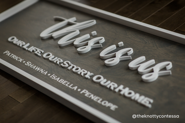 This is Us - Our Life. Our Story. Our Home. - Family Sign