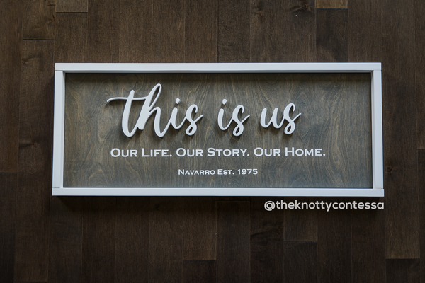 This is Us - Our Life. Our Story. Our Home. - Family Sign