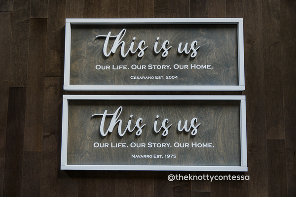 This is Us - Our Life. Our Story. Our Home. - Family Sign