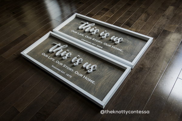 This is Us - Our Life. Our Story. Our Home. - Family Sign