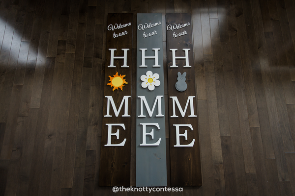 Outdoor Interchangeable "O" Welcome to our Home Sign