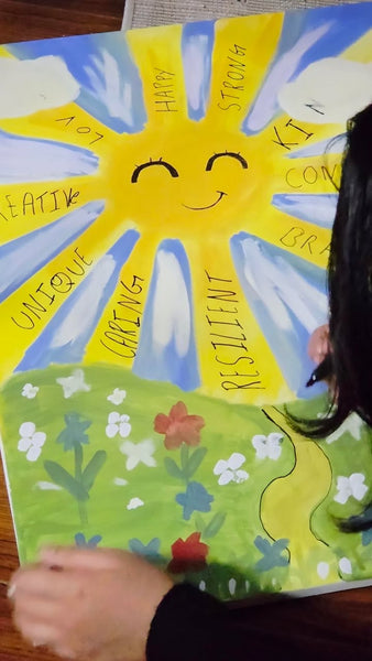 Kids Painting Workshop (6y-12y) - Golden Sun Confidence - July 18th, 10:30am-12:00pm