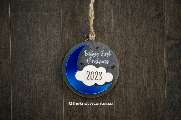 Christmas Ornament - Baby's First Christmas - Moon