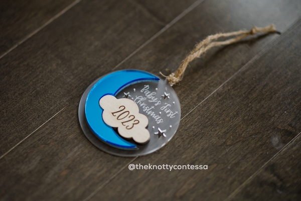 Christmas Ornament - Baby's First Christmas - Moon