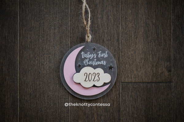 Christmas Ornament - Baby's First Christmas - Moon