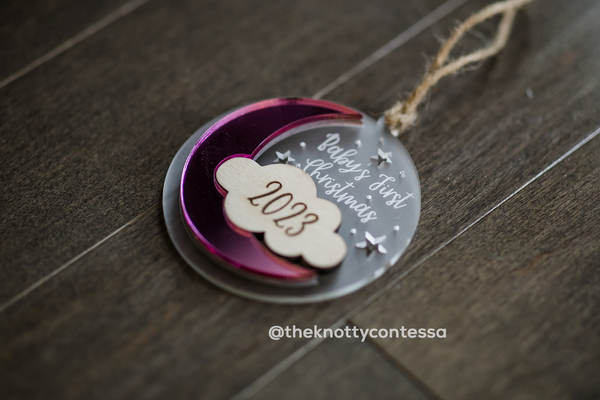 Christmas Ornament - Baby's First Christmas - Moon