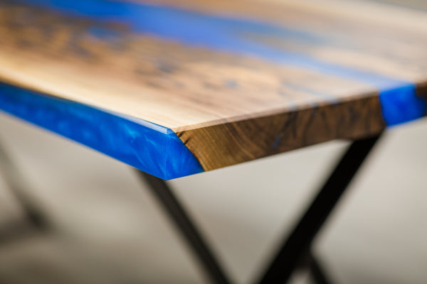 Coffee Table Black Walnut/ Rainbow Blue - COFFTBL - RNBL - 003
