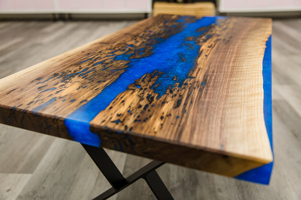 Coffee Table Black Walnut/ Rainbow Blue - COFFTBL - RNBL - 003