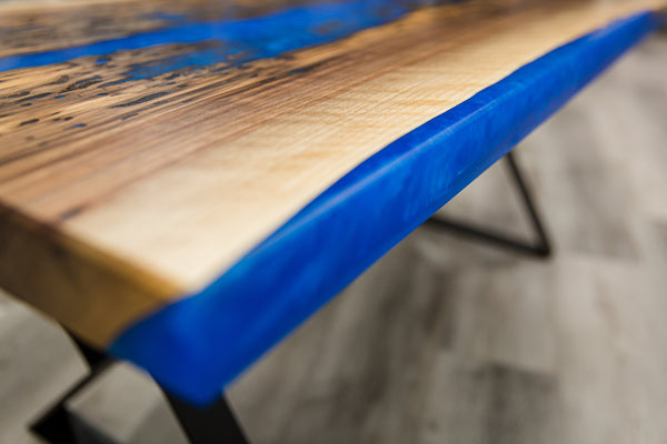 Coffee Table Black Walnut/ Rainbow Blue - COFFTBL - RNBL - 003