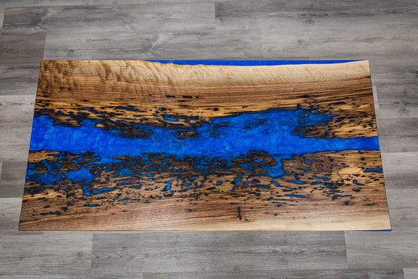 Coffee Table Black Walnut/ Rainbow Blue - COFFTBL - RNBL - 003
