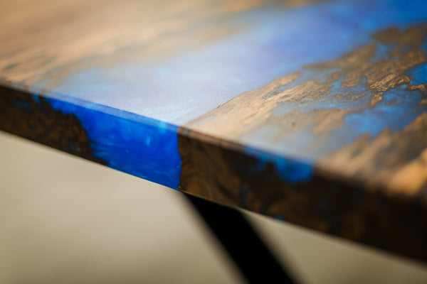 Coffee Table Black Walnut/ Rainbow Blue - COFFTBL - RNBL - 003