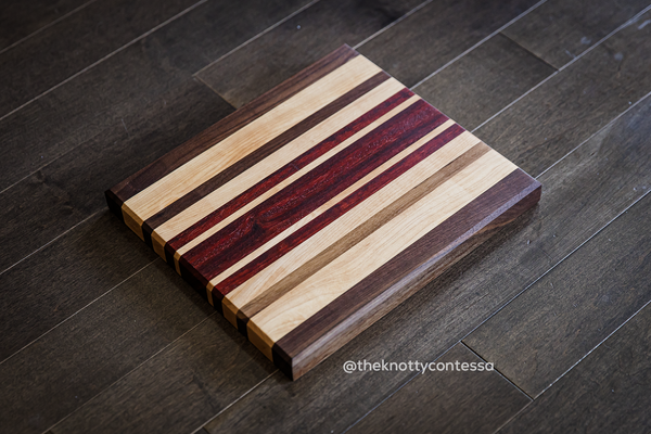 Exotic Hardwood Cutting/Chopping Board - Mini - Maple/Padauk/Walnut CUT-EXO-14