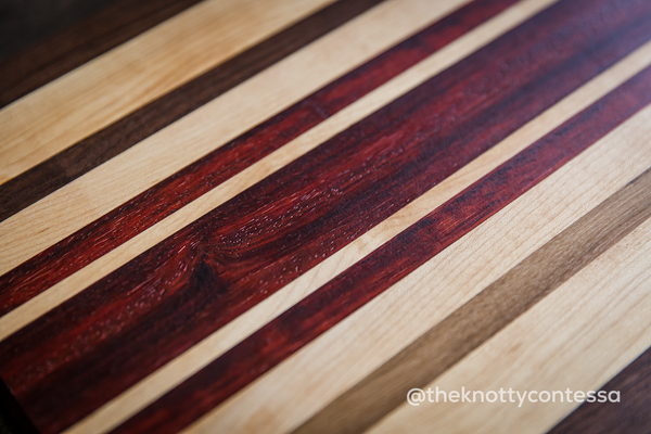 Exotic Hardwood Cutting/Chopping Board - Mini - Maple/Padauk/Walnut CUT-EXO-14