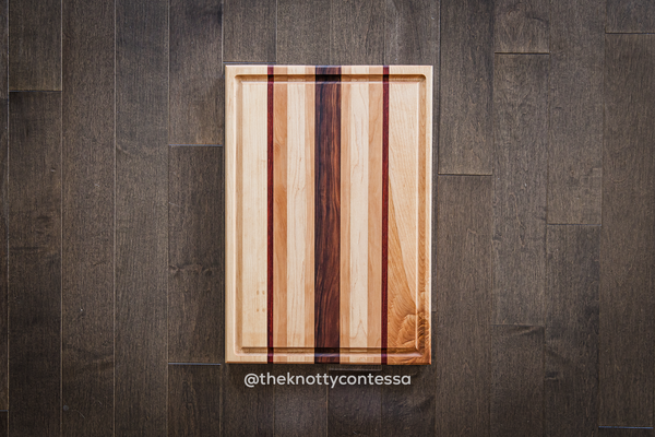 Hardwood Cutting/Chopping Board w/ Juice Grove - Maple/Walnut/Cherry CUT-MDOMJG-11