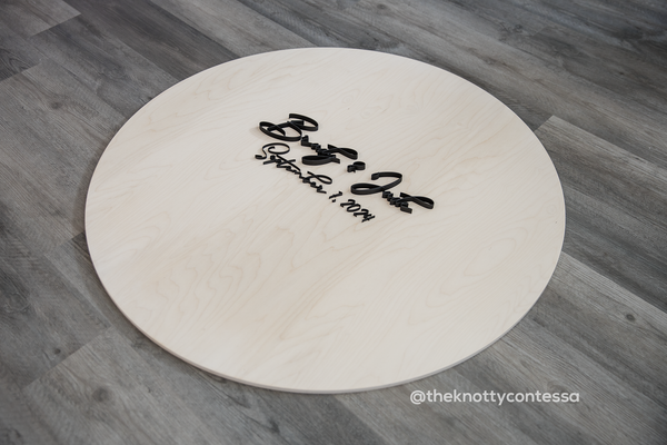 Borderless Wedding Signing Board / Family Name Sign with Established Date