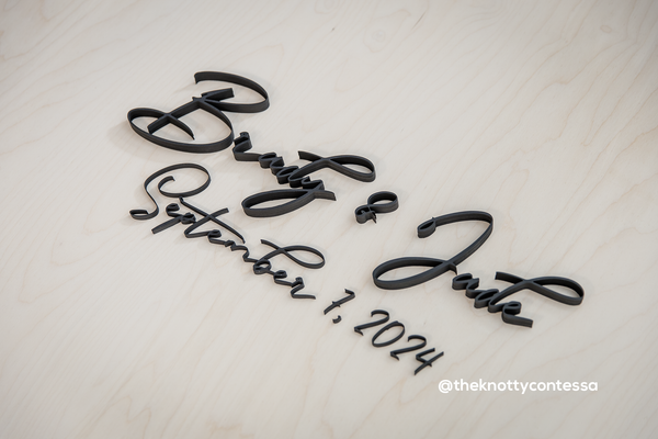 Borderless Wedding Signing Board / Family Name Sign with Established Date