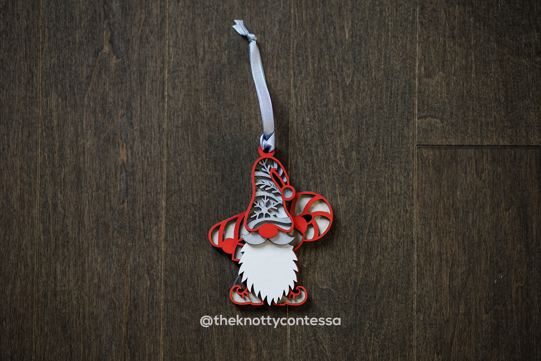 Red Gnome with Candy Cane