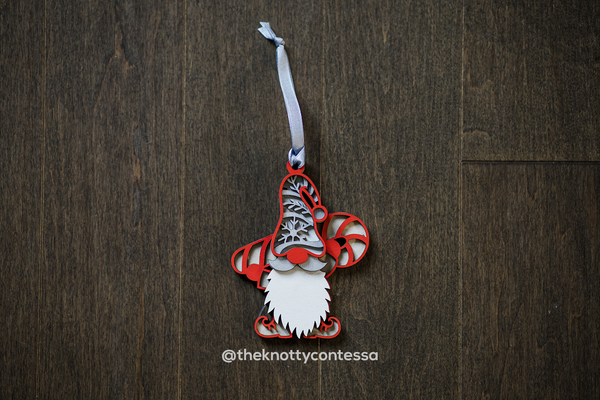Red Gnome with Candy Cane