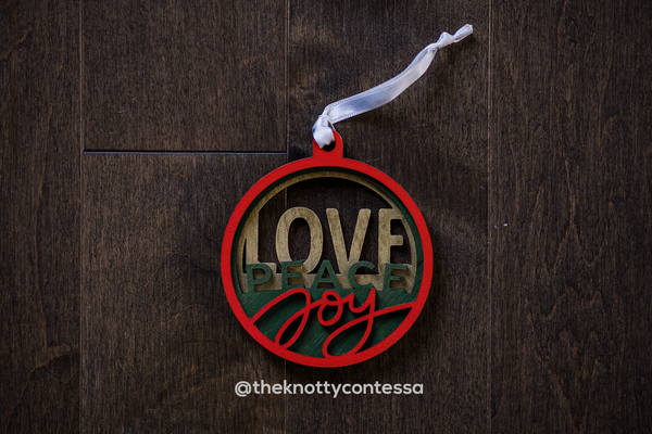 Christmas Ornament - Love Peace Joy
