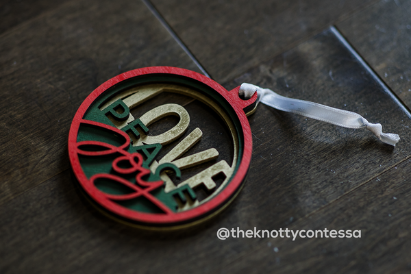 Christmas Ornament - Love Peace Joy
