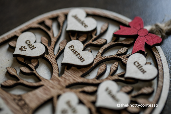 Close up view of engraved name