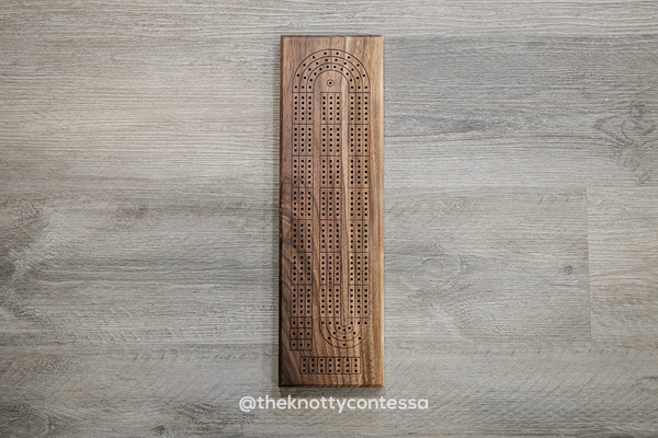 LAST CALL - The Starter MINI - Solid Black Walnut Cribbage Board