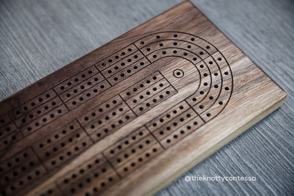 LAST CALL - The Starter MINI - Solid Black Walnut Cribbage Board