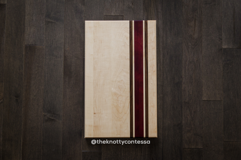 Exotic Hardwood Cutting/Chopping Board - Maple/Walnut/Purpleheart CUT-EXO-02