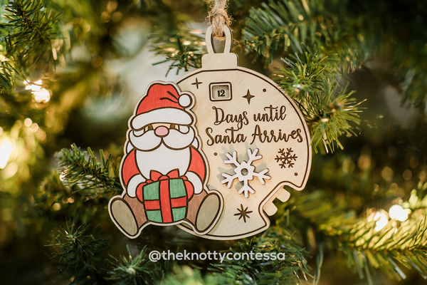 Christmas Ornament - Santa Countdown to Christmas
