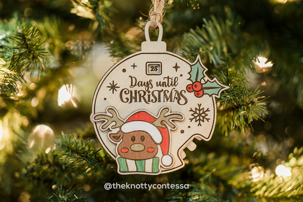 Christmas Ornament - Reindeer Countdown to Christmas
